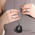 Nuit Obsidiana Plata 925